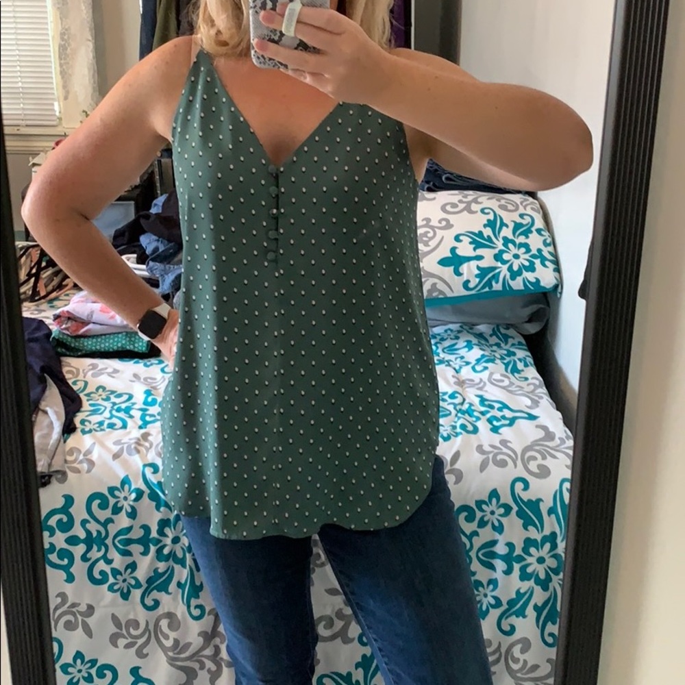 Loft cami, size M, green with tiny flowers